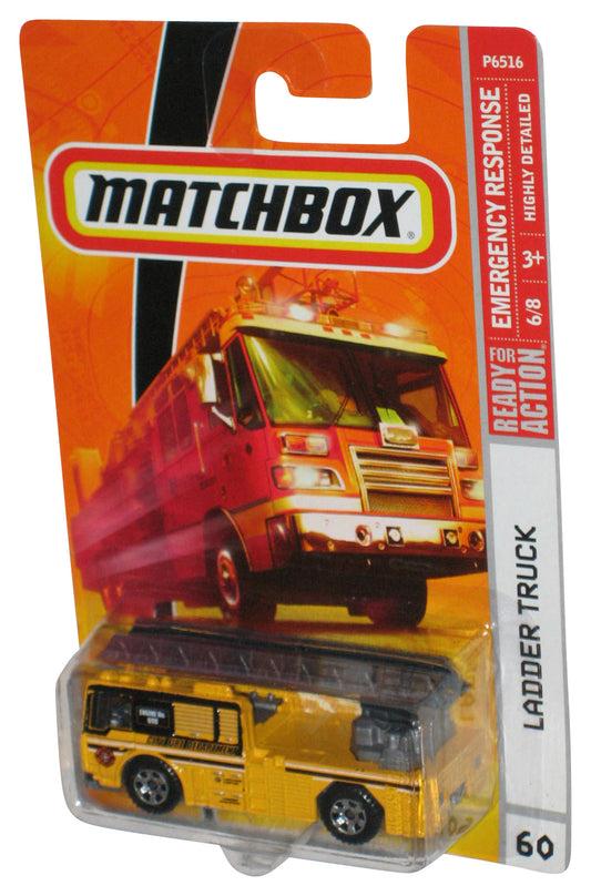 Matchbox Emergency Response 6/8 (2008) Yellow Ladder Truck Toy #60