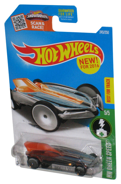 Hot Wheels Green Speed 5/5 (2016) HW Formula Solar Black & Orange Toy Car 245/250
