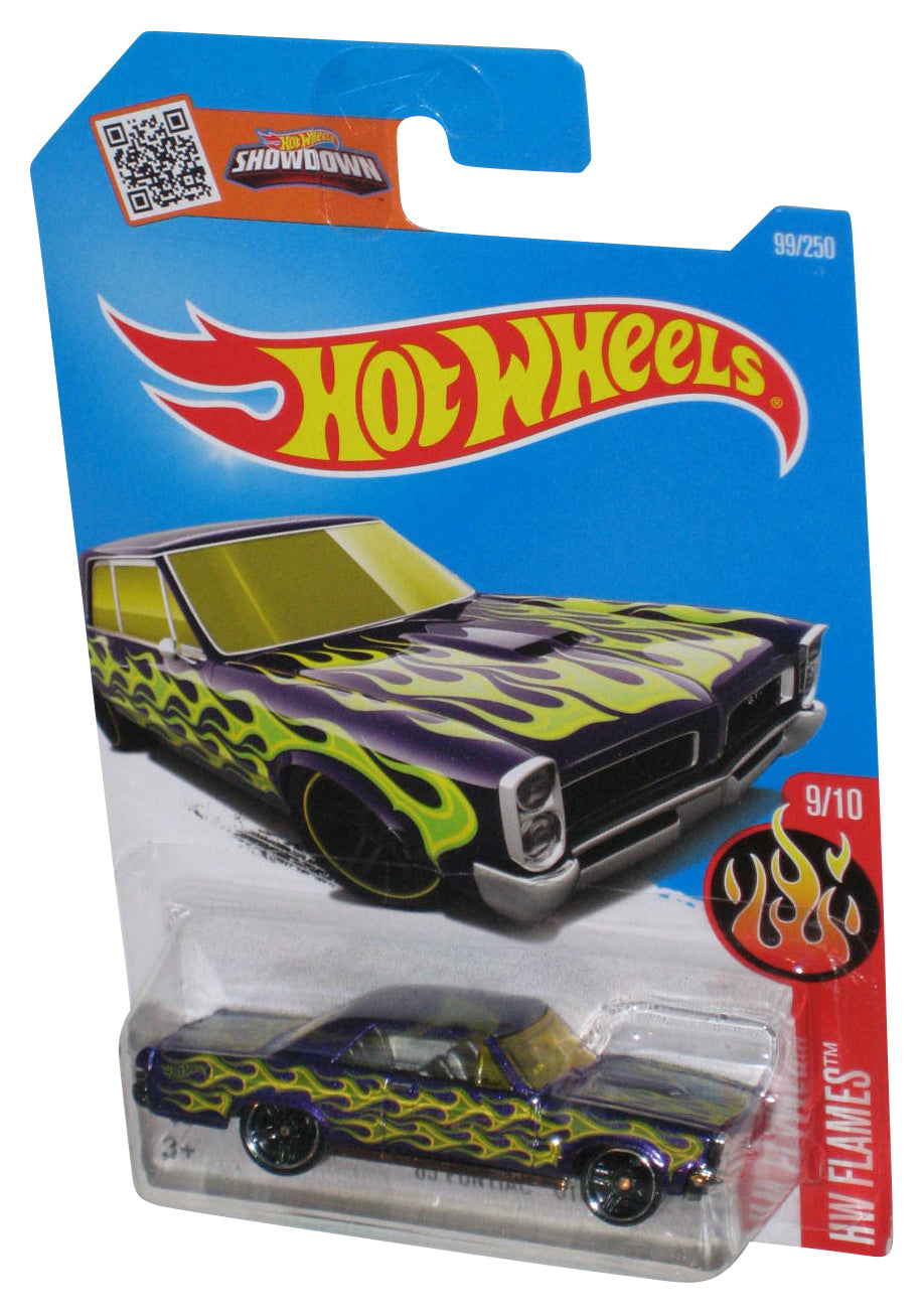 Hot Wheels HW Flames 9/10 (2015) Purple '65 Pontiac GTO Car 99/250