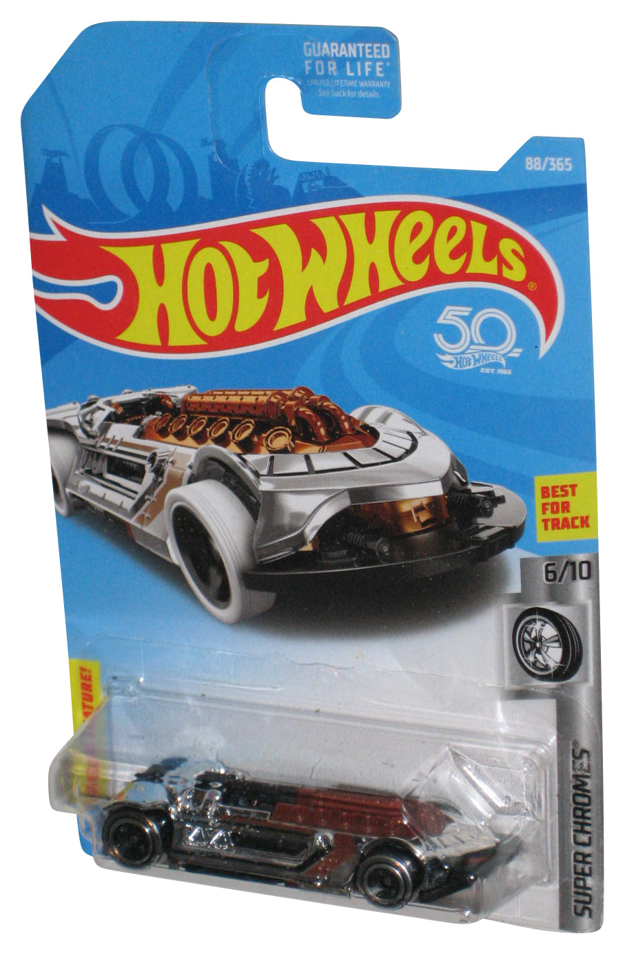 Hot Wheels Super Chromes 6/10 (2017) Silver X-Steam Toy Car 88/365