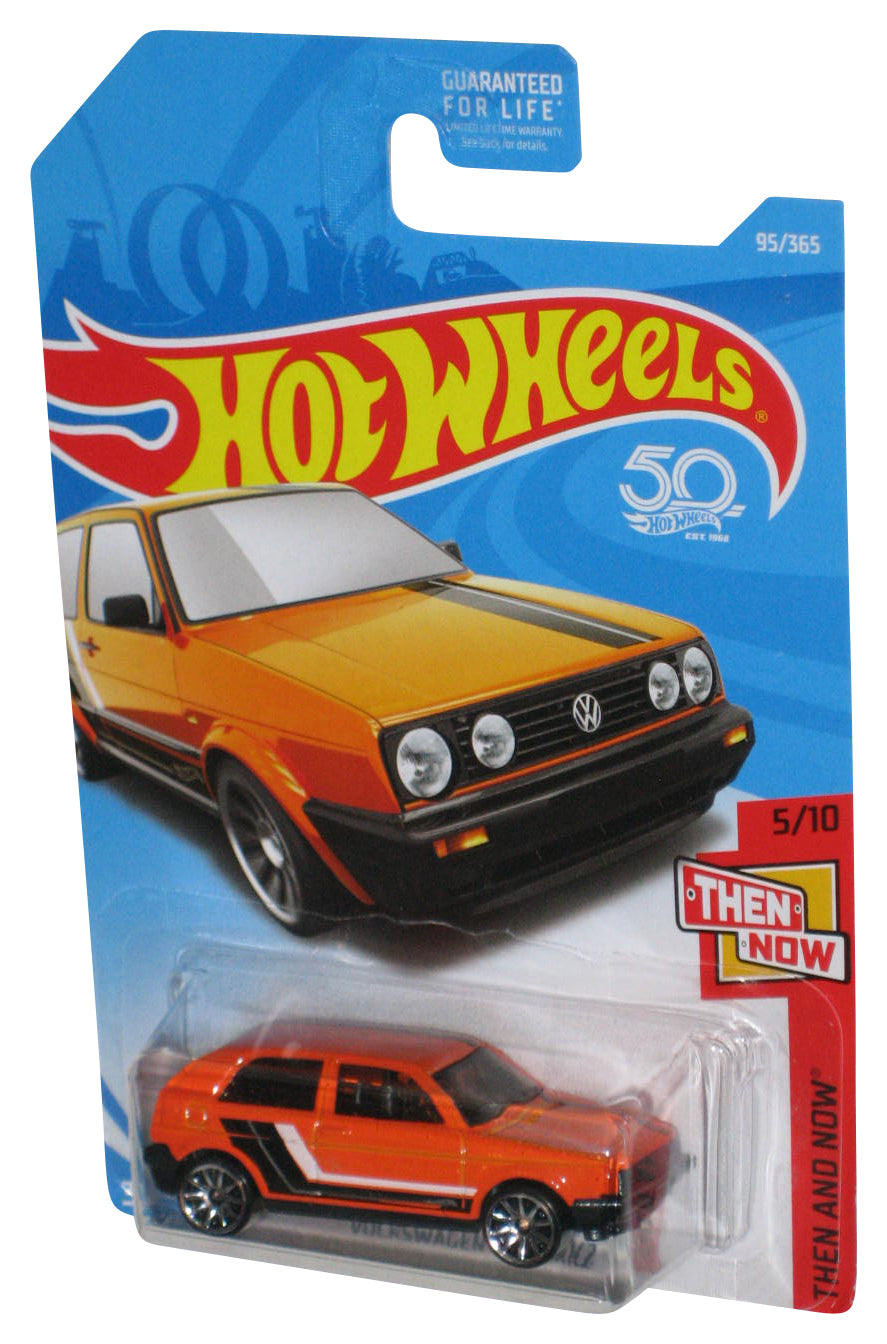 Hot Wheels Then And Now 5/10 (2017) Orange Volkswagen Golf MK2 Car 95/365