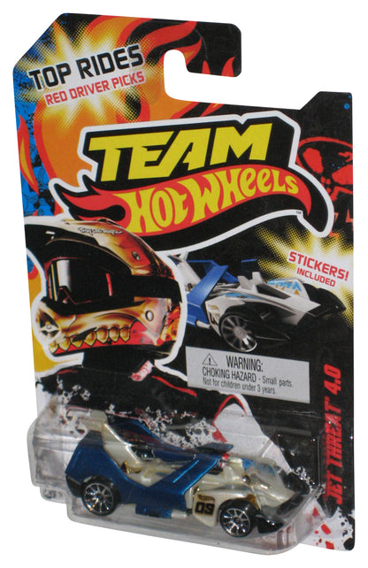 Hot Wheels Team Top Rides Red Driver Picks (2011) Blue Jet Threat 4.0 Car w/ Stickers