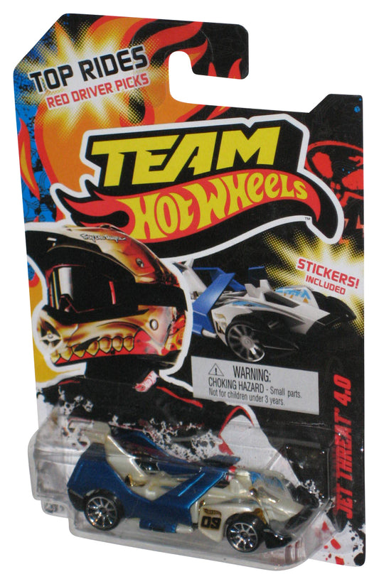 Hot Wheels Team Top Rides Red Driver Picks (2011) Blue Jet Threat 4.0 Car w/ Stickers