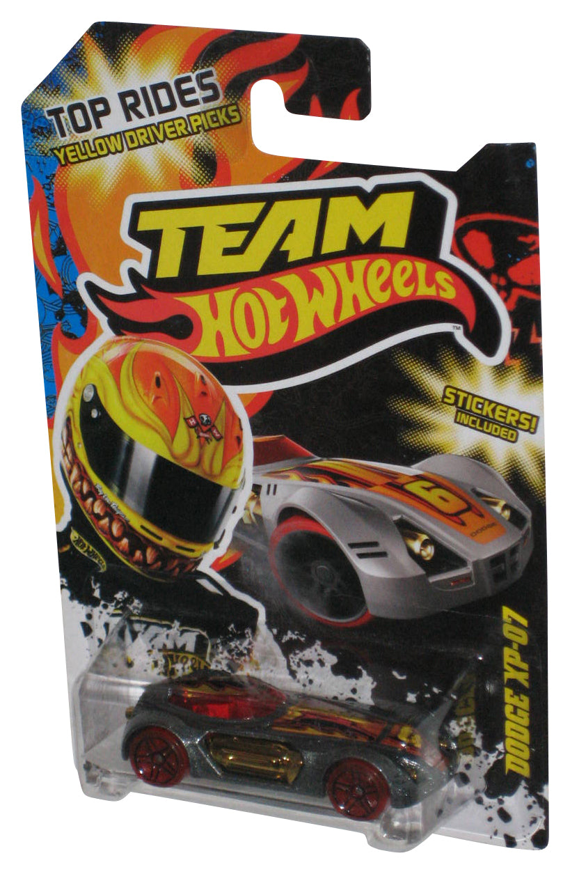 Hot Wheels Team Top Rides Red Driver Picks (2011) Gray Dodge XP-07 Car w/ Stickers
