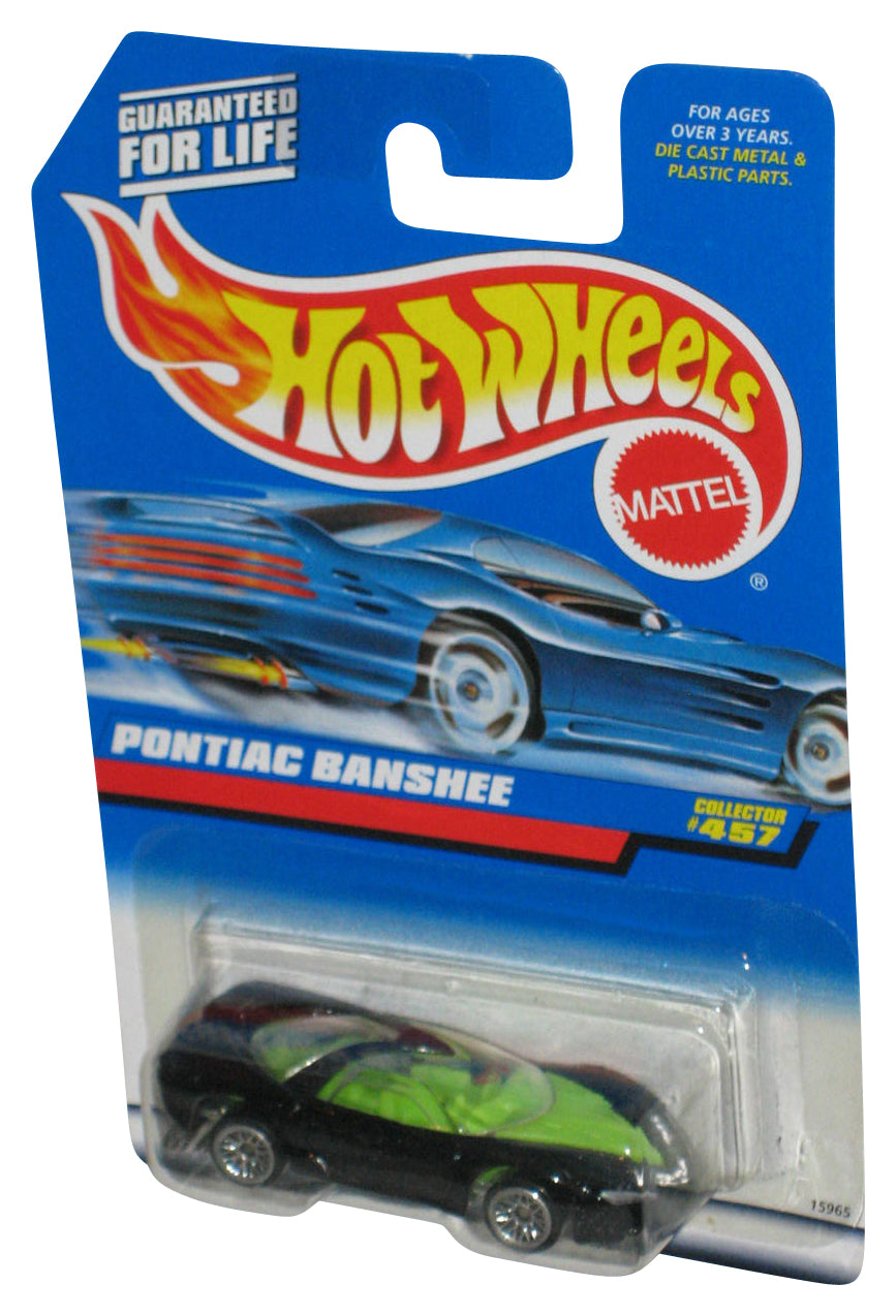 Hot Wheels Pontiac Banshee (1997) Mattel Black & Green Collector Car #457