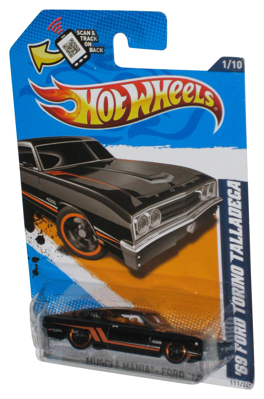 Hot Wheels Muscle Mania Ford '12 Black '69 Ford Torino Talladega (2011) Mattel Toy Car 111/247