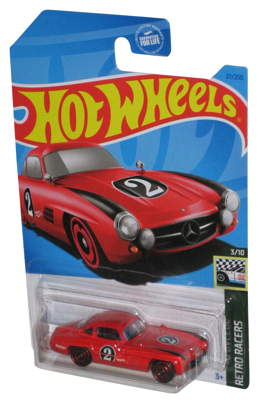 Hot Wheels Retro Racers 3/10 (2021) Red Mercedes-Benz 300 SL Car 27/250