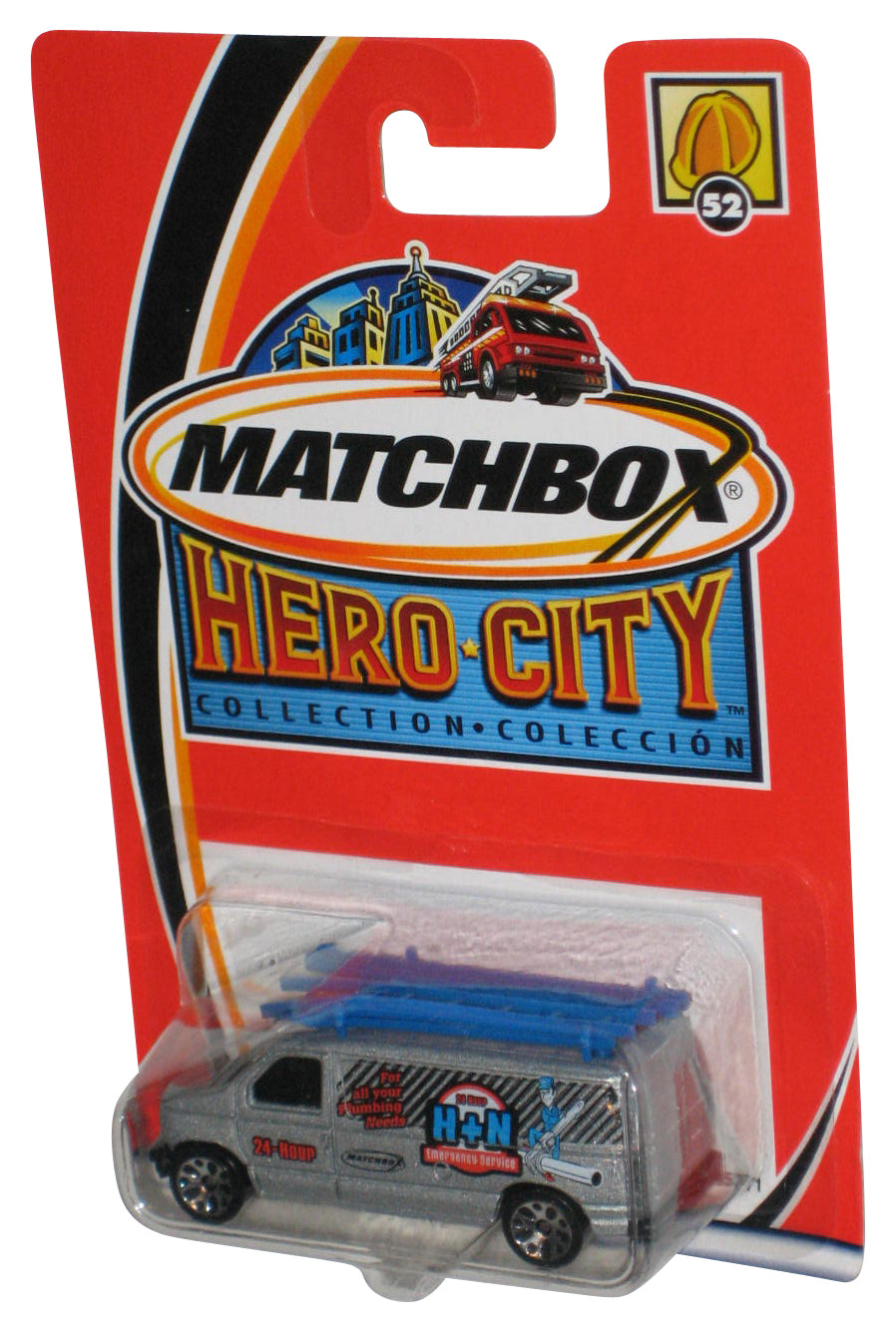Matchbox Hero City (2002) Silver Ford Panel Van Toy 52/75
