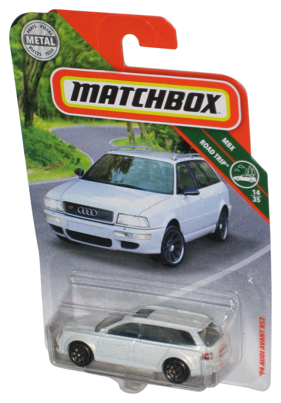 Matchbox MBX Road Trip 14/35 (2018) White '94 Audi Avant RS2 Car 20/125