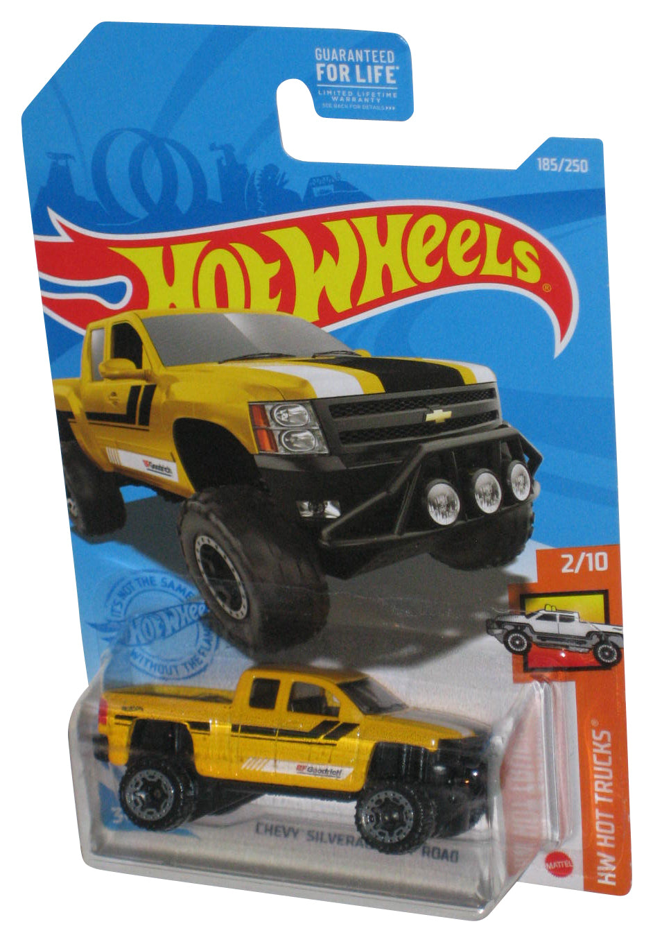Hot Wheels HW Trucks 2/10 (2020) Yellow Chevy Silverado Off Road Toy Truck 185/250