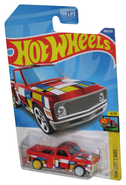 Hot Wheels HW Art 4/10 (2021) Red '69 Chevy Pickup Toy Truck 108/250