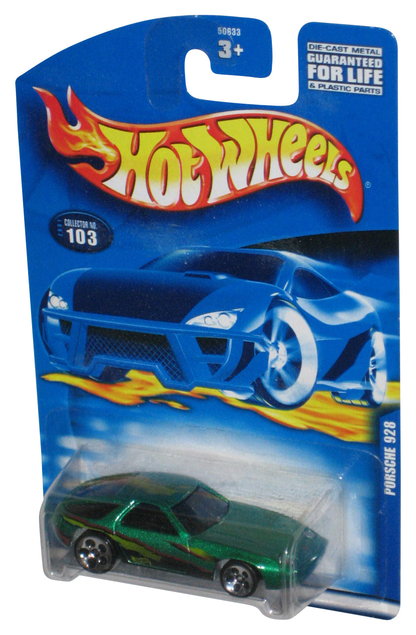 Hot Wheels Porsche 928 (2001) Mattel Green Die-Cast Toy Car #103