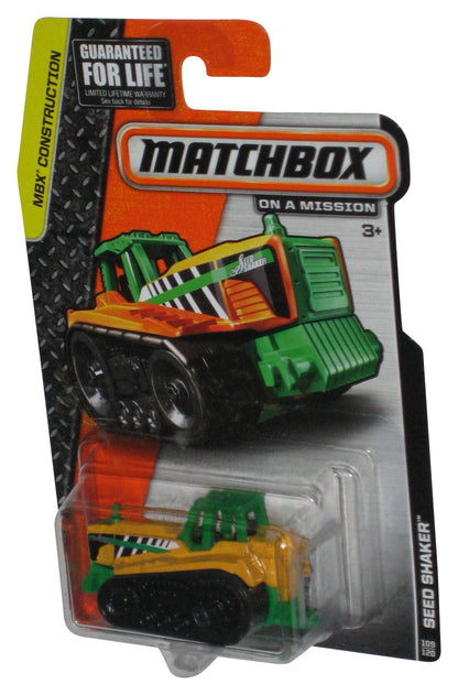 Matchbox MBX Construction (2013) Green & Yellow Seed Shaker Toy Vehicle 109/120
