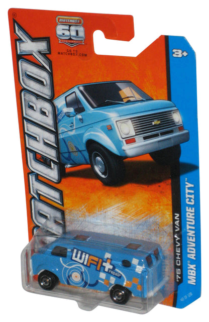 Matchbox MBX Adventure City (2012) Blue '75 Chevy Van Toy 40/120