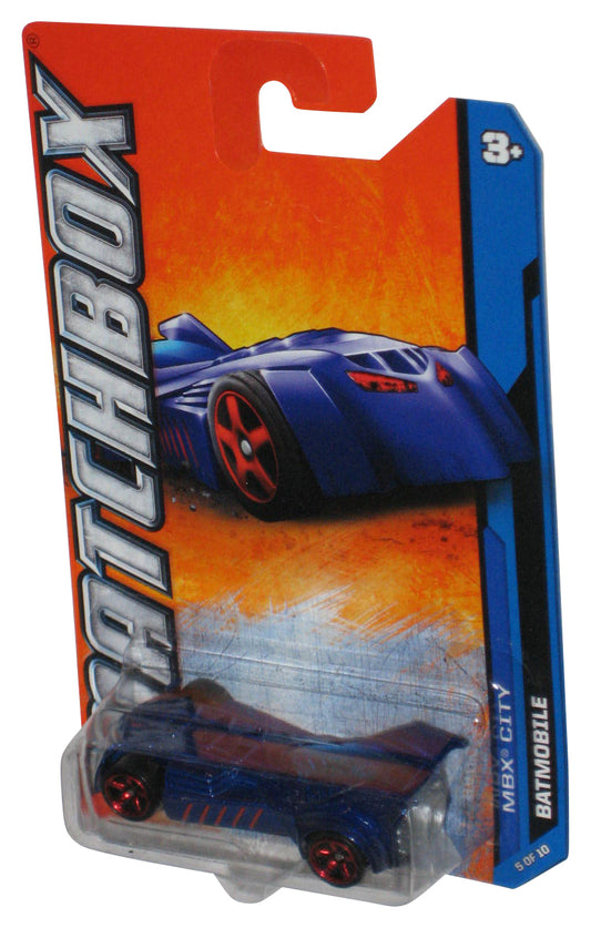 Matchbox MBX City 5/10 (2011) Mattel Blue Batman Batmobile Toy Car 25/120