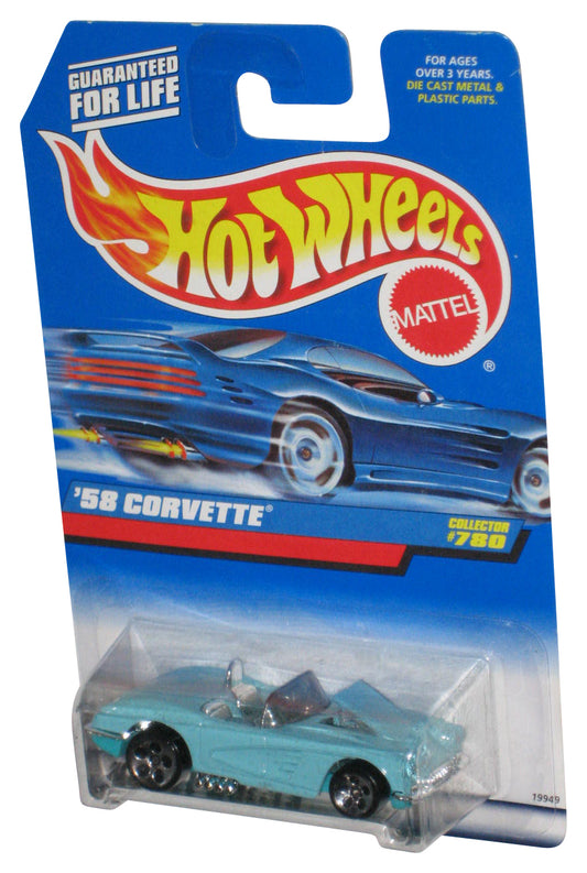 Hot Wheels Blue '58 Corvette (1997) Mattel Collector Toy Car #780