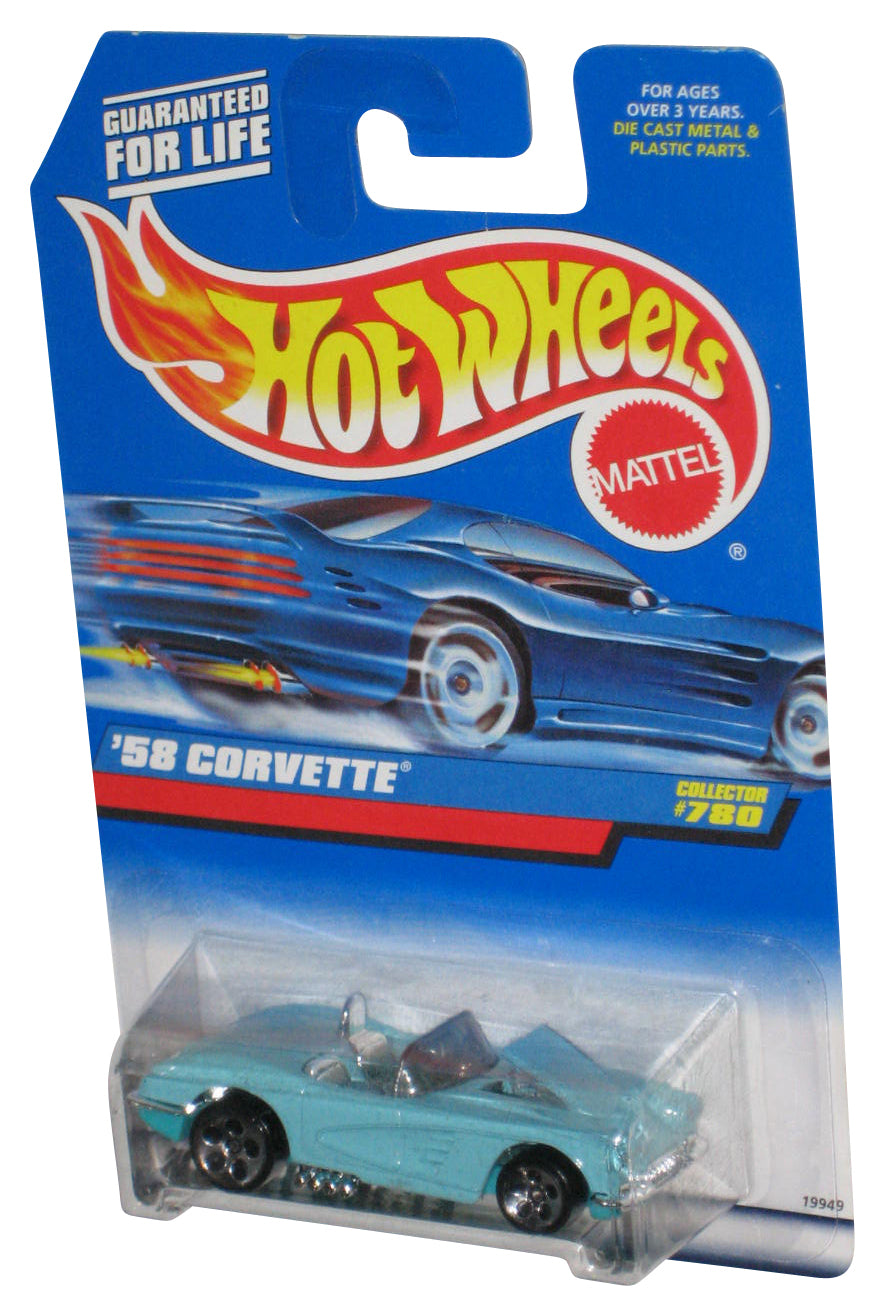 Hot Wheels Blue '58 Corvette (1997) Mattel Collector Toy Car #780
