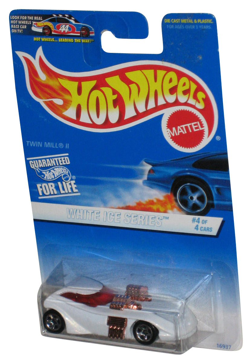 Hot Wheels White Ice Series 4/4 (1996) White Twin Mill II Toy Car #564