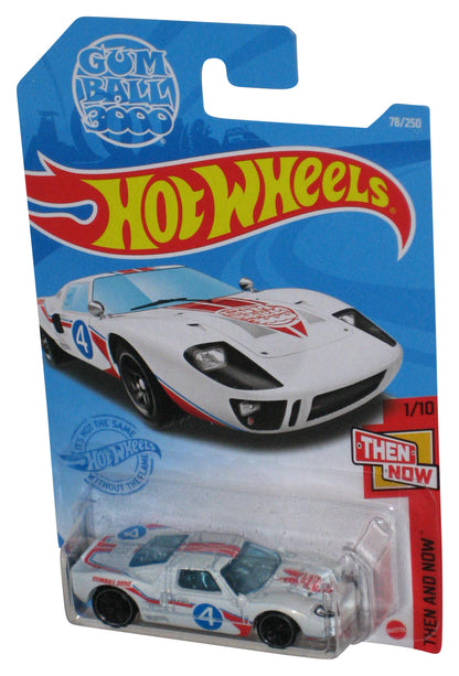 Hot Wheels Then And Now 1/10 (2020) Gum Ball 3000 Ford GT-40 White Car 78/250