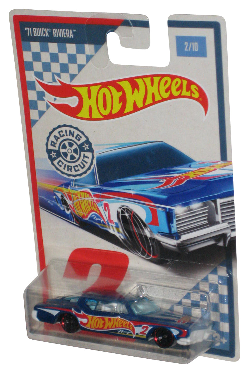 Hot Wheels Racing Circuit (2017) Blue '71 Buick Riviera Toy Car 2/10