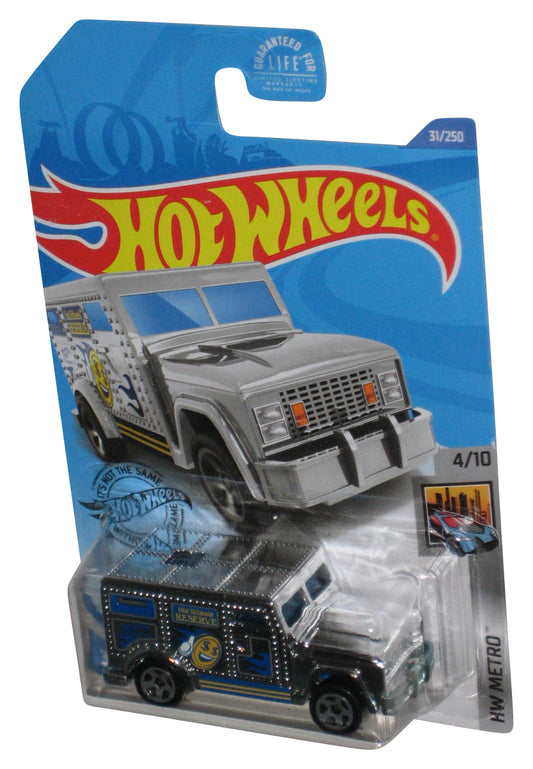 Hot Wheels HW Metro 4/10 (2017) Silver Chrome Armored Truck Toy 31/250