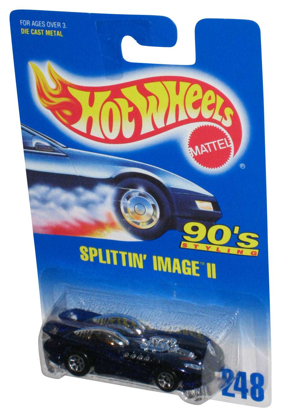 Hot Wheels 90's Styling (1992) Blue Splittin' Image II Toy Car #248