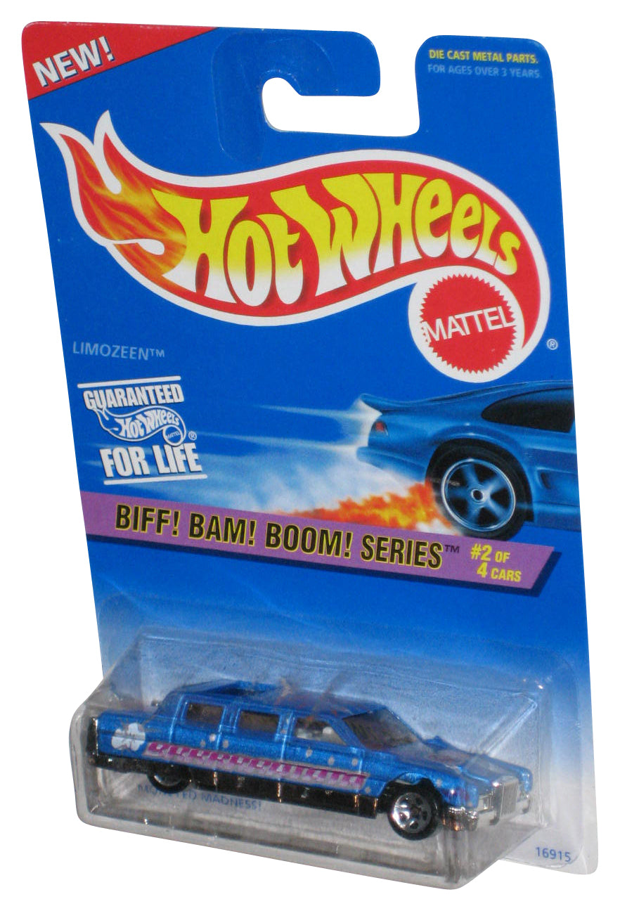 Hot Wheels Biff! Bam! Boom! Series 2/4 (1996) Blue Limozeen Toy Car #542
