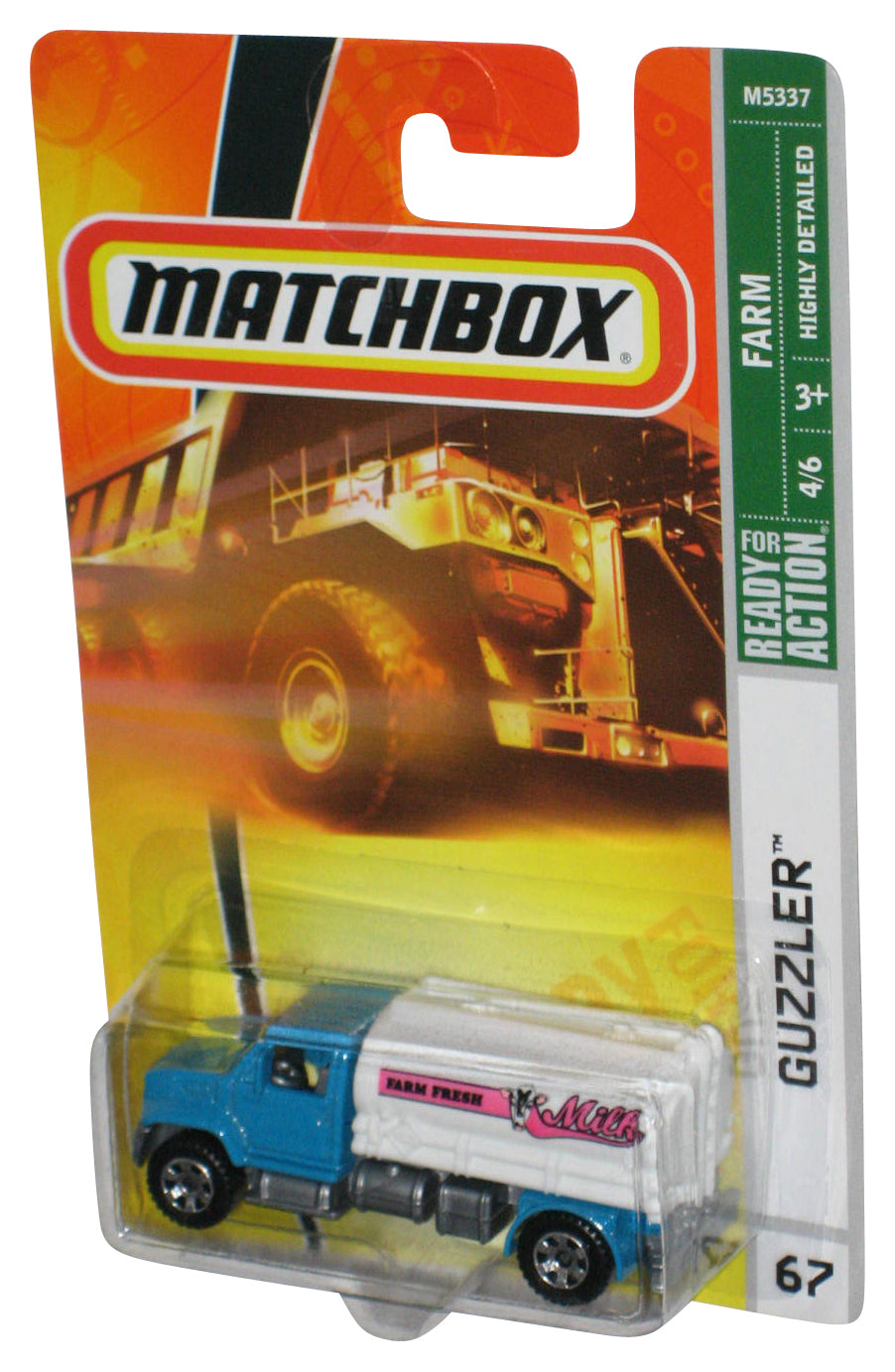 Matchbox Farm 4/6 (2007) Blue & White Milk Guzzler Toty Truck #67