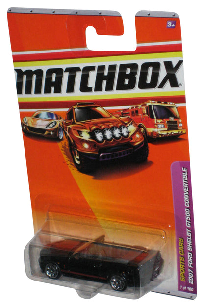 Matchbox Sports Cars (2009) Black 2007 Ford Shelby GT500 Convertible Car 7/100