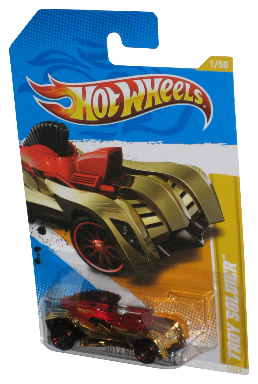 Hot Wheels 2012 New Models 1/50 Red & Gold Troy Soldier Toy Car 1/247