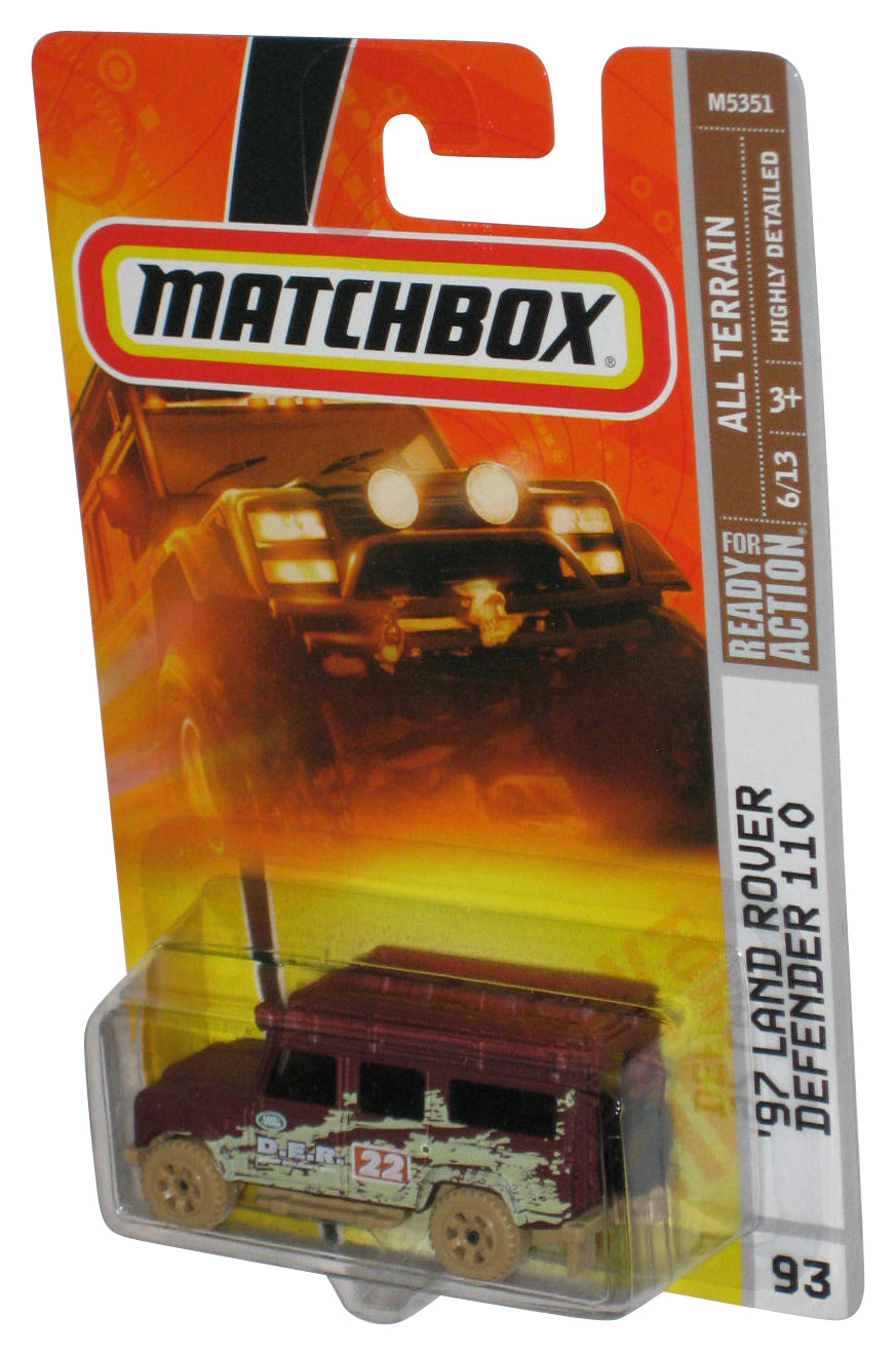 Matchbox All Terrain 6/13 (2007) Brown '97 Land Rover Defender 110 Car #93