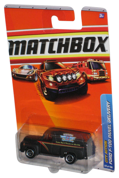 Matchbox City Action (2009) Black Ford F-100 Panel Delivery Toy Car 69/100