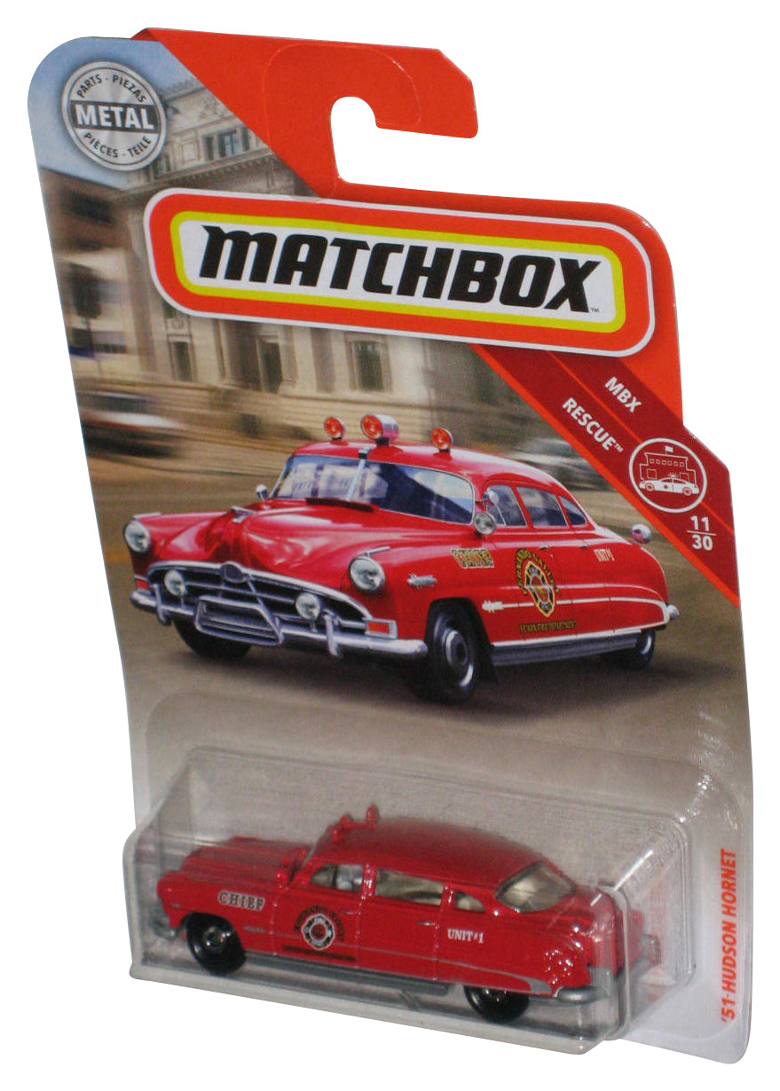 Matchbox MBX Rescue 11/30 (2018) Red '51 Hudson Hornet Toy Car 64/125