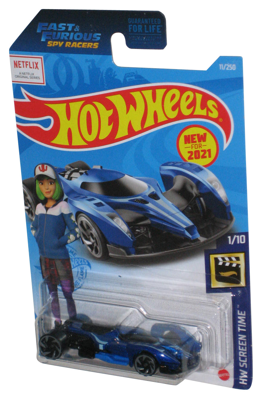 Hot Wheels HW Screen Time Fast & Furious Spy Racers (2021) Blue Hyperfin Toy Car 11/250