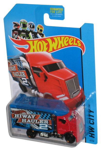 Hot Wheels HW City (2013) Blue & Red Hiway Hauler Toy Truck 6/250