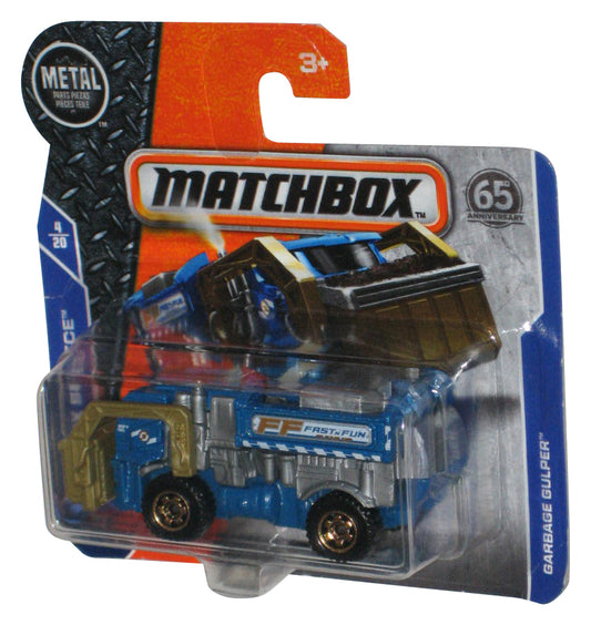 Matchbox MBX Service 4/20 (2017) Blue Garbage Gulper Toy Truck 17/125 - (Short Card)
