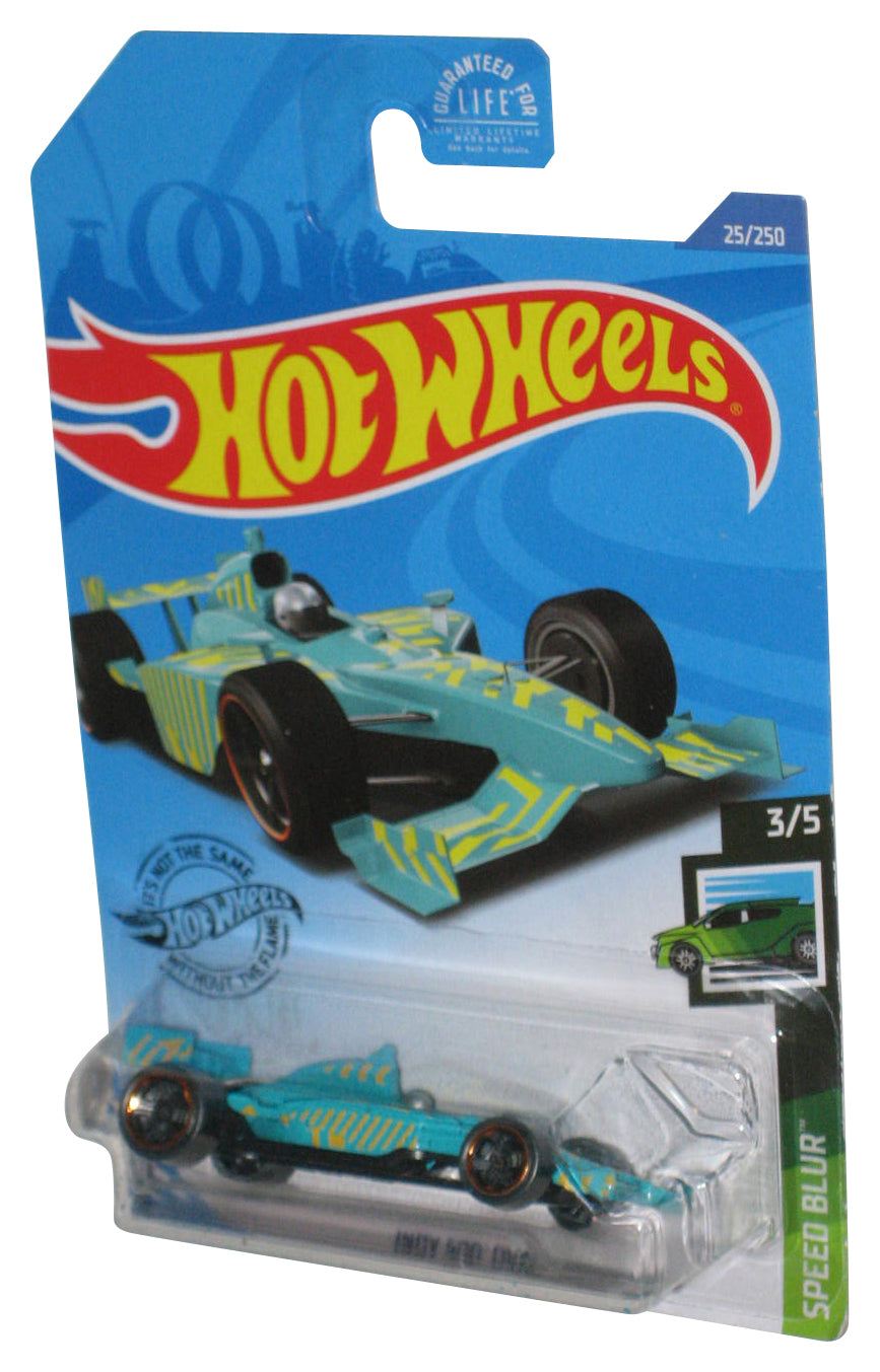 Hot Wheels Speed Blur 3/5 (2017) Teal Indy 500 Oval Car 25/250