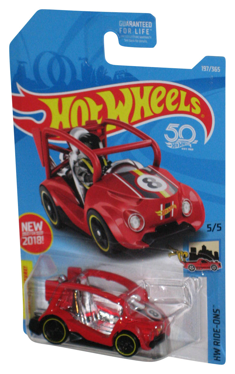 Hot Wheels HW Ride-Ons 5/5 (2018) Red Kick Kart Toy 197/365
