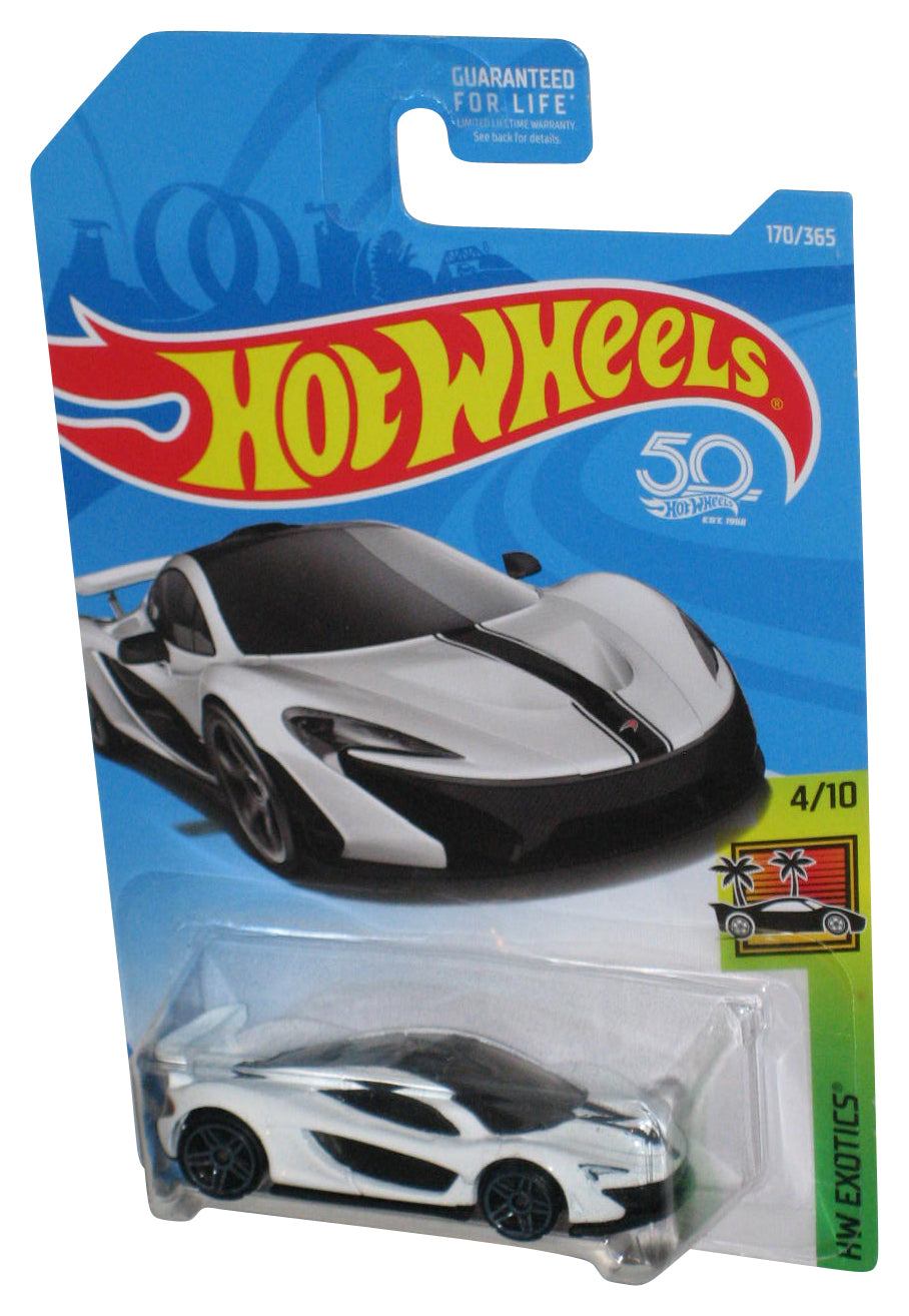 Hot Wheels HW Exotics 4/10 (2017) White McLaren P1 Toy Car 170/365