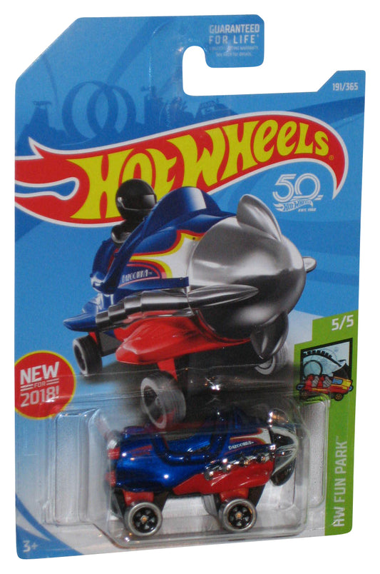 Hot Wheels HW Fun Park 5/5 (2018) Blue & Red Bazoomka Car 191/365