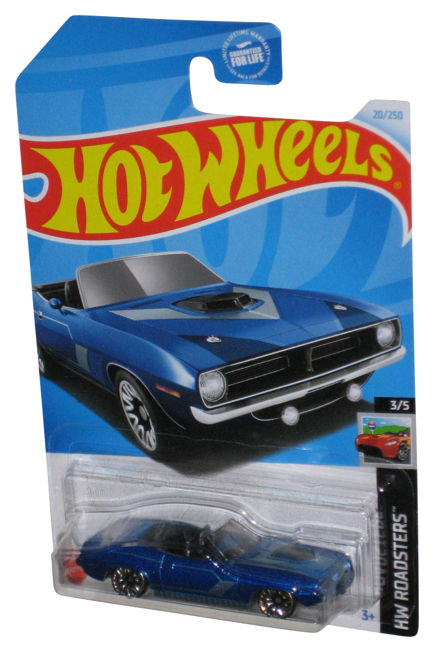 Hot Wheels HW Roadsters 3/5 (2021) Blue '70 Plymouth Barracuda Toy Car 20/250