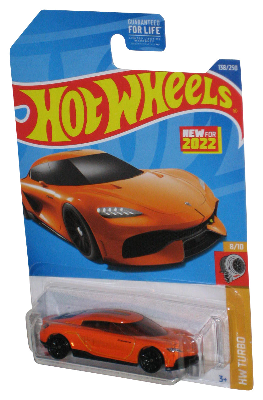 Hot Wheels HW Turbo 8/10 (2022) Orange Koenigsegg Gemera Toy Car 138/250