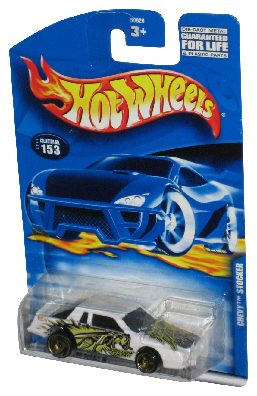 Hot Wheels Chevy Stocker (2001) White Yellow Jacket Toy Car #153