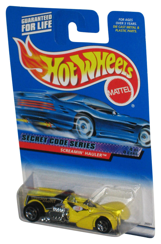 Hot Wheels Secret Code Series (1999) Yellow Screamin' Hauler Toy Car #048