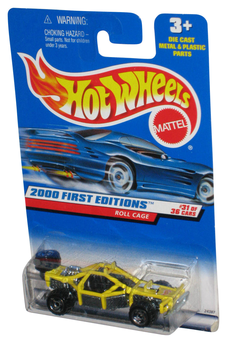 Hot Wheels 2000 First Editions 31/36 (1999) Yellow Roll Cage Toy Car #091