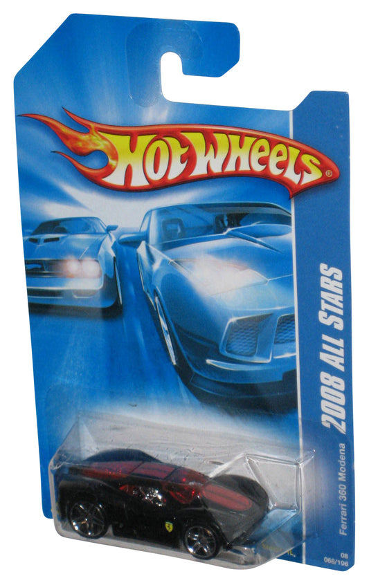 Hot Wheels 2008 All Stars Black Ferrari 360 Modena Toy Car 068/196