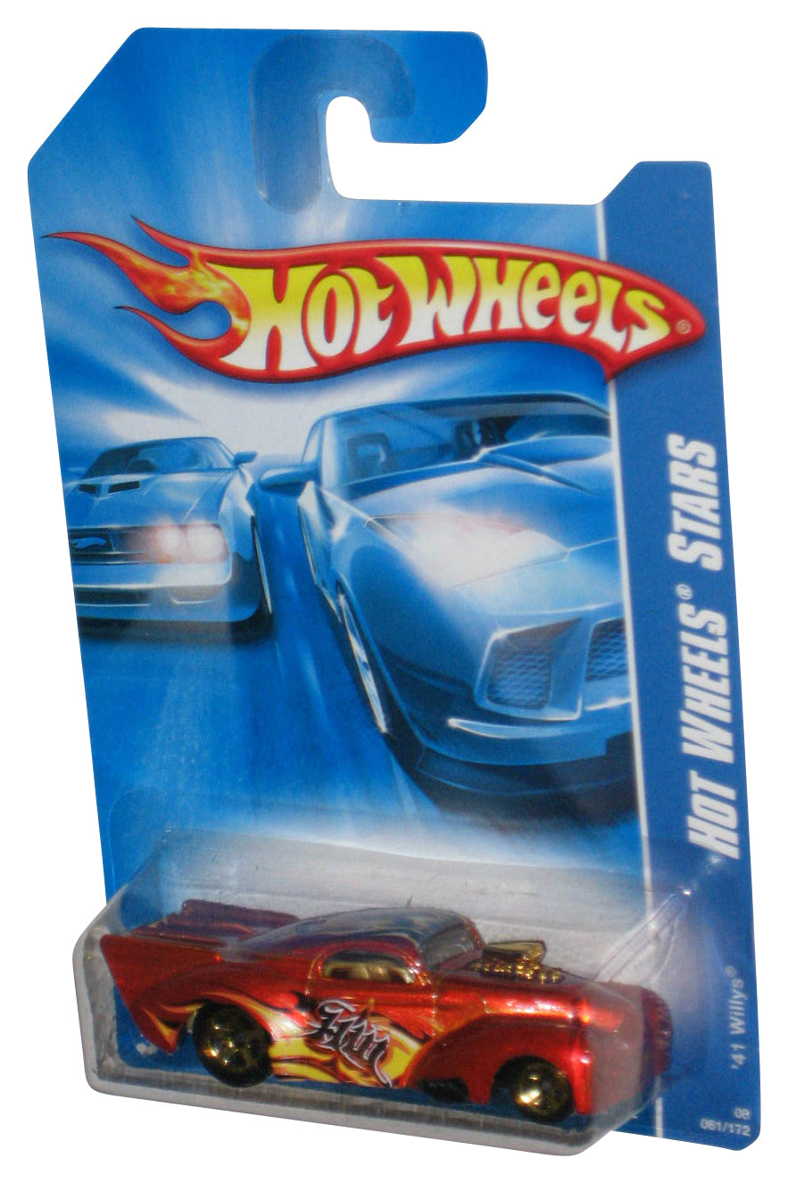 Hot Wheels 2008 Stars Mattel Red '41 Willys Toy Car 061/196