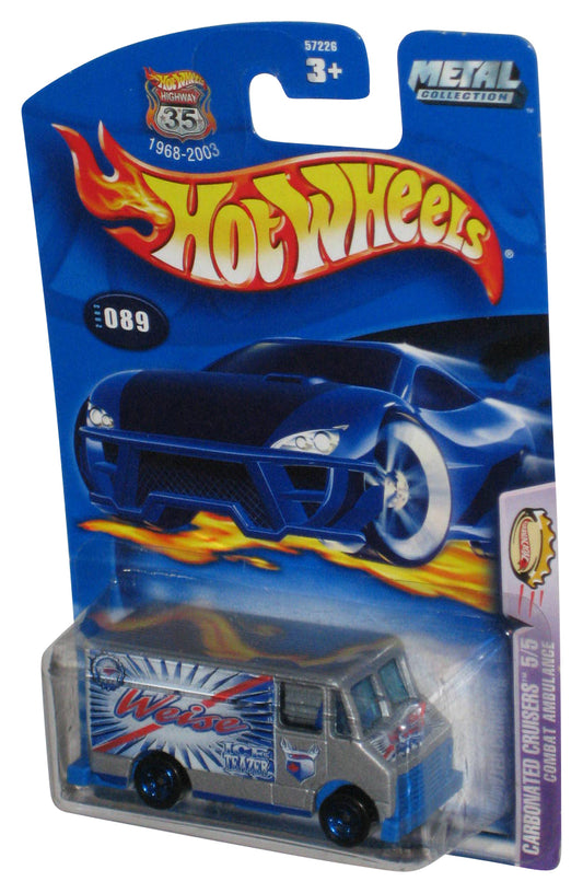 Hot Wheels Carbonated Cruisers 5/5 (2003) Silver Combat Ambulance Toy Van #089