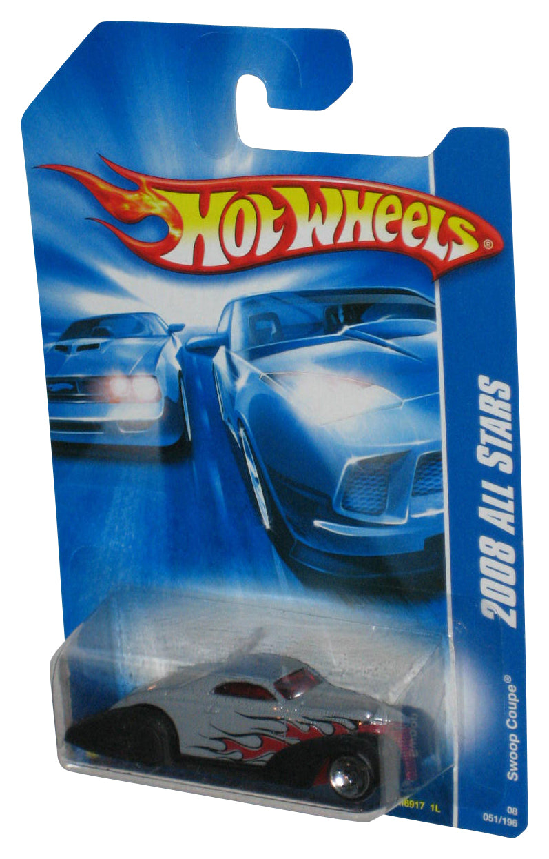 Hot Wheels 2008 All Stars Gray & Black Swoop Coupe Car 051/196