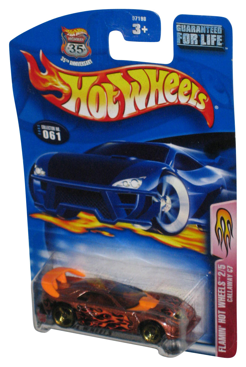 Hot Wheels Flammin' 2/5 (2003) Orange Callaway C7 Toy Car #061